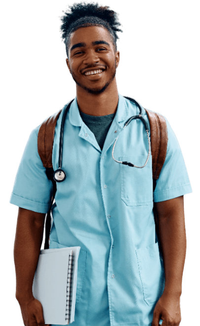 male health student smiling